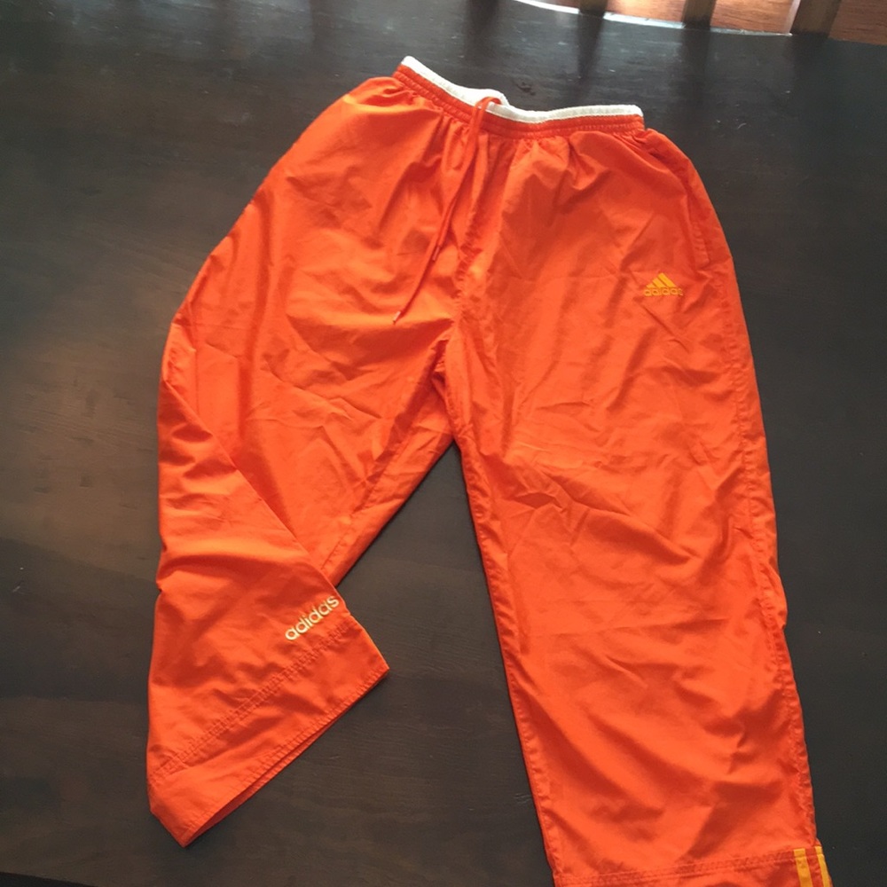 Adidas orange cropped workout pants. Worn once!